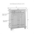 Crosley Furniture Cambridge Wood Granite Top Portable Kitchen Island in White