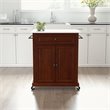 Crosley Furniture Compact Wood Kitchen Granite Top Kitchen Cart in Mahogany
