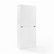 Crosley Furniture Clifton Wood 4 Door Pantry in Distressed White