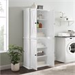 Crosley Furniture Clifton Wood 4 Door Pantry in Distressed White