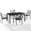 Crosley Furniture Kaplan 5-Piece Fabric & Metal Outdoor Dining Set in Mist Green