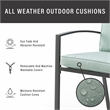 Crosley Furniture Kaplan 7-Piece Fabric & Metal Outdoor Dining Set in Mist Green
