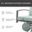 Crosley Furniture Kaplan 5 Piece Metal Outdoor Dining Set in Mist Green