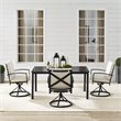 Crosley Furniture Kaplan 5 Piece Metal Outdoor Dining Set in Oatmeal