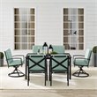 Crosley Furniture Kaplan 7 Piece Metal Outdoor Dining Set in Mist Green