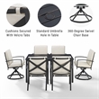Crosley Furniture Kaplan 7-Piece Fabric & Metal Outdoor Dining Set in Oatmeal