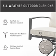Crosley Furniture Kaplan 7-Piece Fabric & Metal Outdoor Dining Set in Oatmeal