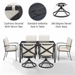 Crosley Furniture Kaplan 7 Piece Metal Outdoor Dining Set in Oatmeal