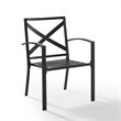 Crosley Furniture Kaplan Outdoor Fabric Dining Chair Set in Green (Set of 2)