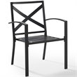 Crosley Furniture Kaplan Fabric Outdoor Dining Chair Set in Oatmeal (Set of 2)