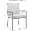 Crosley Furniture Kaplan Fabric Outdoor Dining Chair Set in Oatmeal (Set of 2)