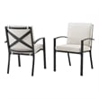Crosley Furniture Kaplan Fabric Outdoor Dining Chair Set in Oatmeal (Set of 2)