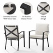 Crosley Furniture Kaplan Fabric Outdoor Dining Chair Set in Oatmeal (Set of 2)