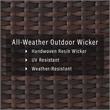 Crosley Kiawah Outdoor Wicker Loveseat in Beige