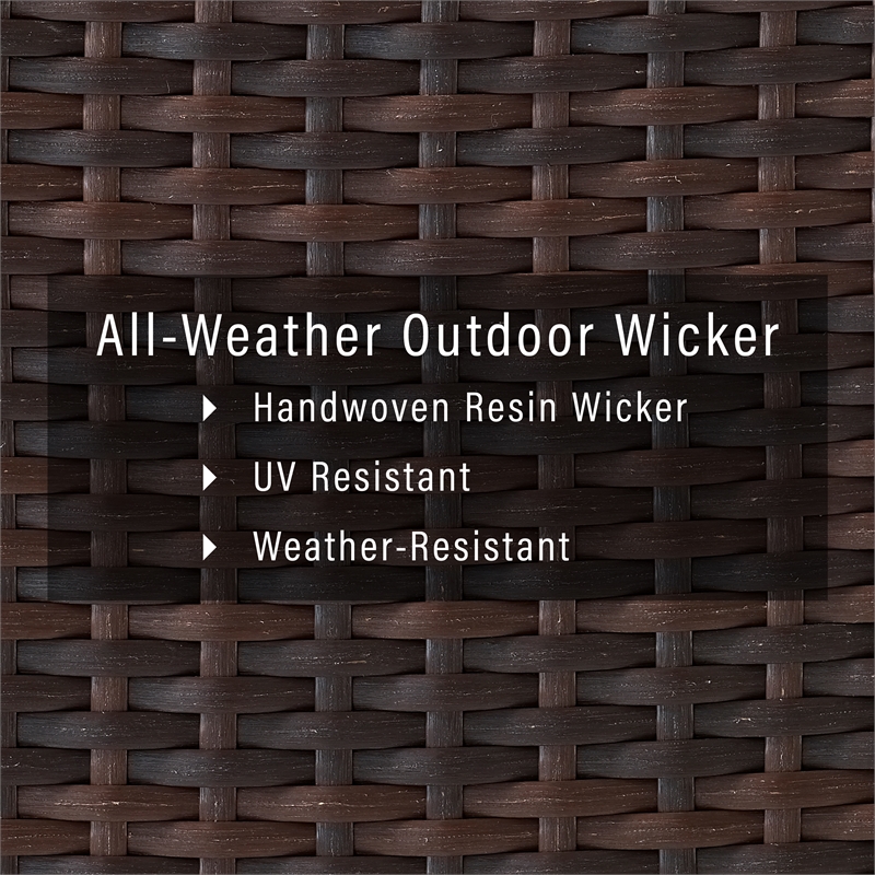 Crosley Kiawah Outdoor Wicker Loveseat in Sangria
