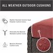 Crosley Kiawah Outdoor Wicker Loveseat in Sangria