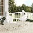 Crosley Furniture Griffith Metal Rocking Chair in White Gloss (Set of 2)