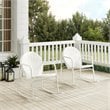 Crosley Furniture Griffith Metal Rocking Chair in White Gloss (Set of 2)