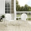 Crosley Furniture Griffith Metal Rocking Chair in White Gloss (Set of 2)