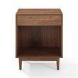 Crosley Furniture Liam 1 Particle Board Wood Drawer End Table in Walnut