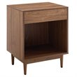 Crosley Furniture Liam 1 Particle Board Wood Drawer End Table in Walnut