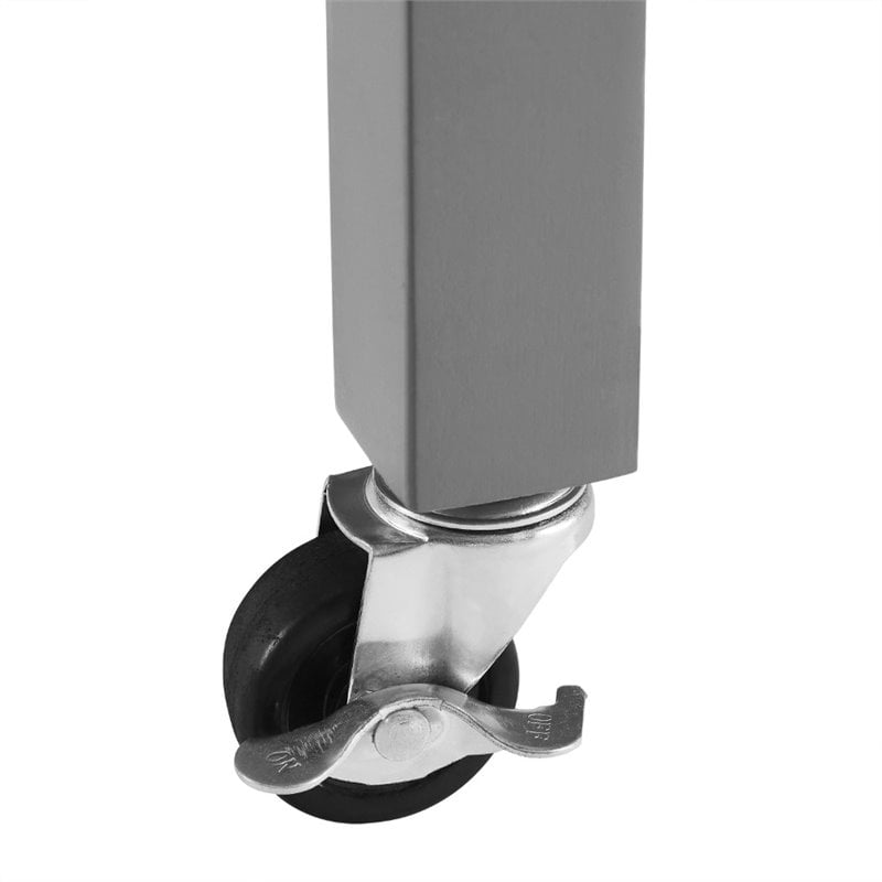 Crosley Chloe Stainless Steel Top Kitchen Cart in Gray