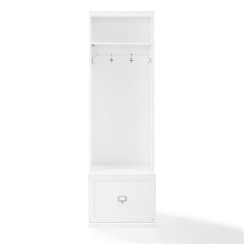 Crosley Furniture Harper Particle Board Wood Hall Tree in White