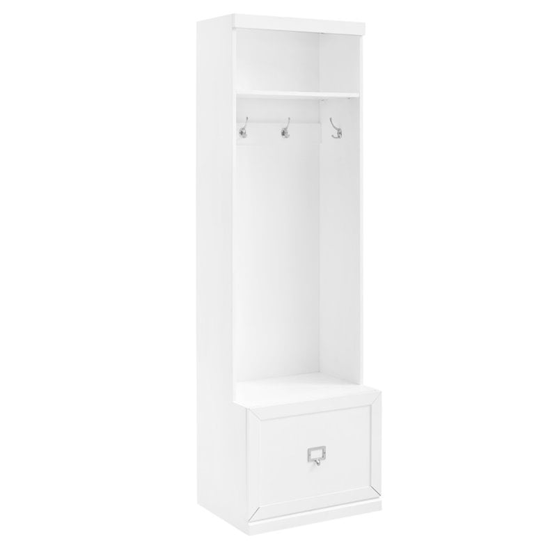 Crosley Furniture Harper Particle Board Wood Hall Tree in White