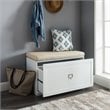 Crosley Furniture Harper Particle Board Wood Entryway Bench in White