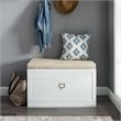 Crosley Furniture Harper Particle Board Wood Entryway Bench in White