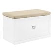 Crosley Furniture Harper Particle Board Wood Entryway Bench in White