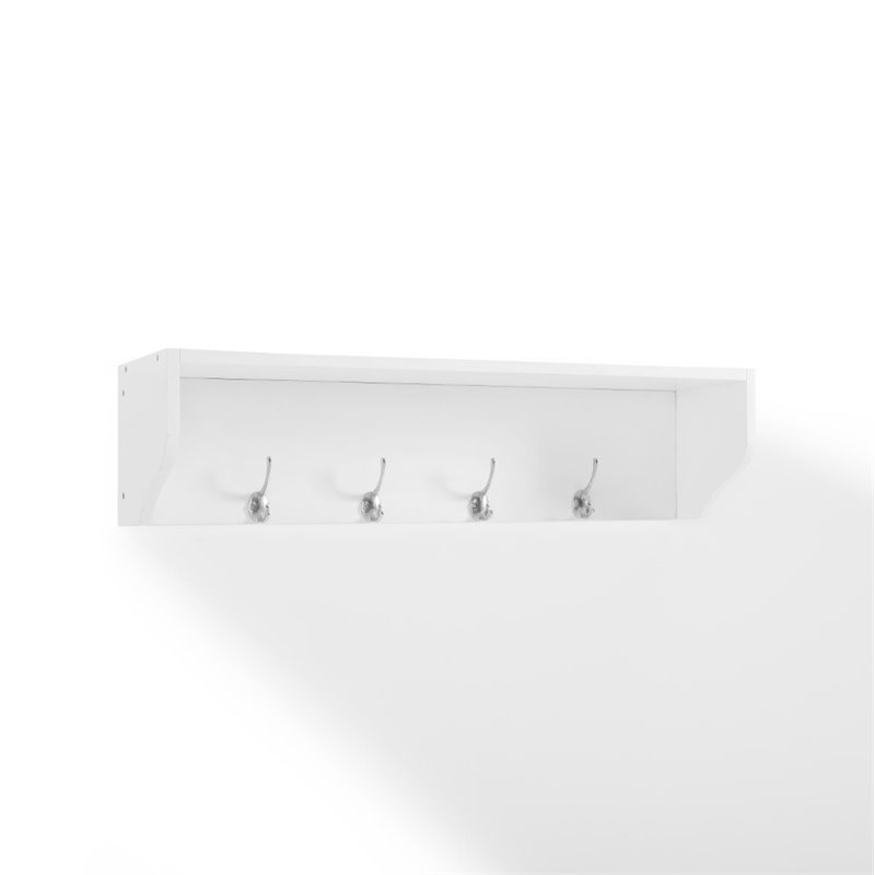 Crosley Furniture Harper MDF Wood Entryway Shelf in White Finish