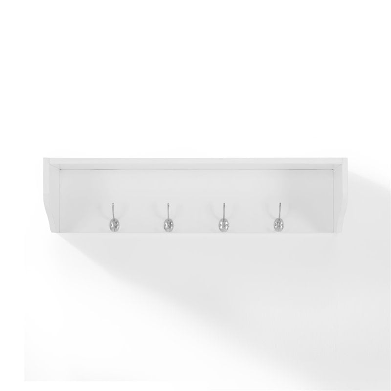 Crosley Furniture Harper MDF Wood Entryway Shelf in White Finish