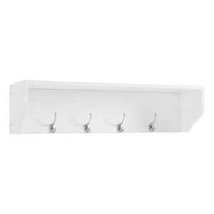 Crosley Furniture Harper MDF Wood Entryway Shelf in White Finish
