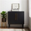 Crosley Furniture Everett Wood Accent Cabinet in Matte Black