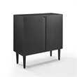 Crosley Furniture Everett Wood Accent Cabinet in Matte Black