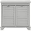 Crosley Furniture Lydia Engineered Wood Linen Hamper in Gray/Chrome