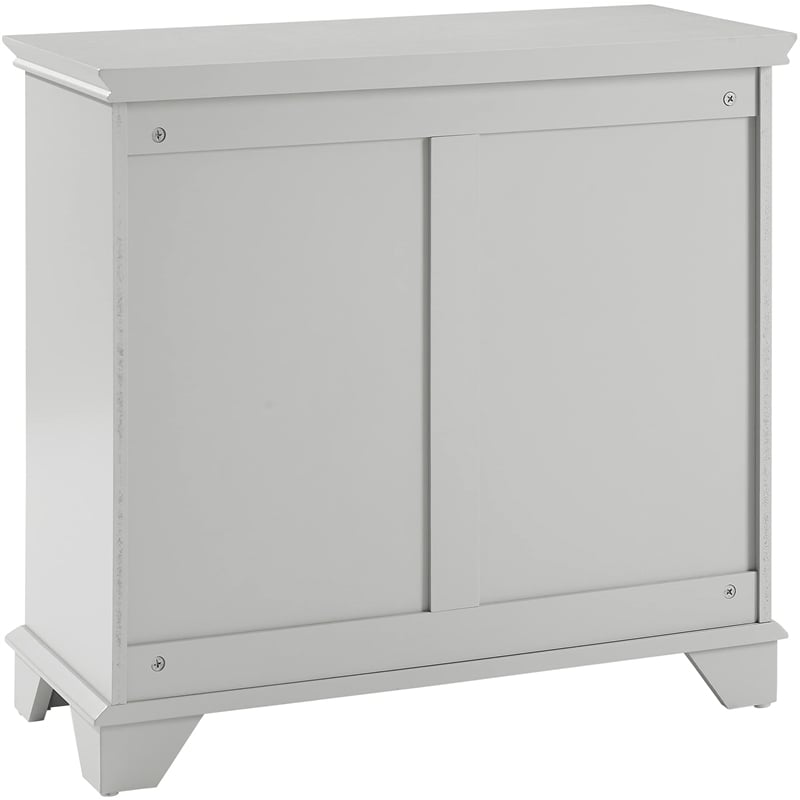 crosley furniture lydia engineered wood linen hamper in gray/chrome