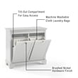 Crosley Furniture Lydia Engineered Wood Linen Hamper in Gray/Chrome