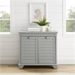 Crosley Furniture Lydia Engineered Wood Linen Hamper in Gray/Chrome