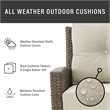 Crosley Rockport Outdoor Wicker High Back Loveseat in Beige