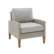 Crosley Furniture Capella Outdoor Wicker / Rattan 2 Piece Chair Set in Gray