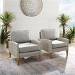 Crosley Furniture Capella Outdoor Wicker / Rattan 2 Piece Chair Set in Gray