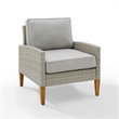Crosley Furniture Capella Outdoor Wicker / Rattan 2 Piece Chair Set in Gray
