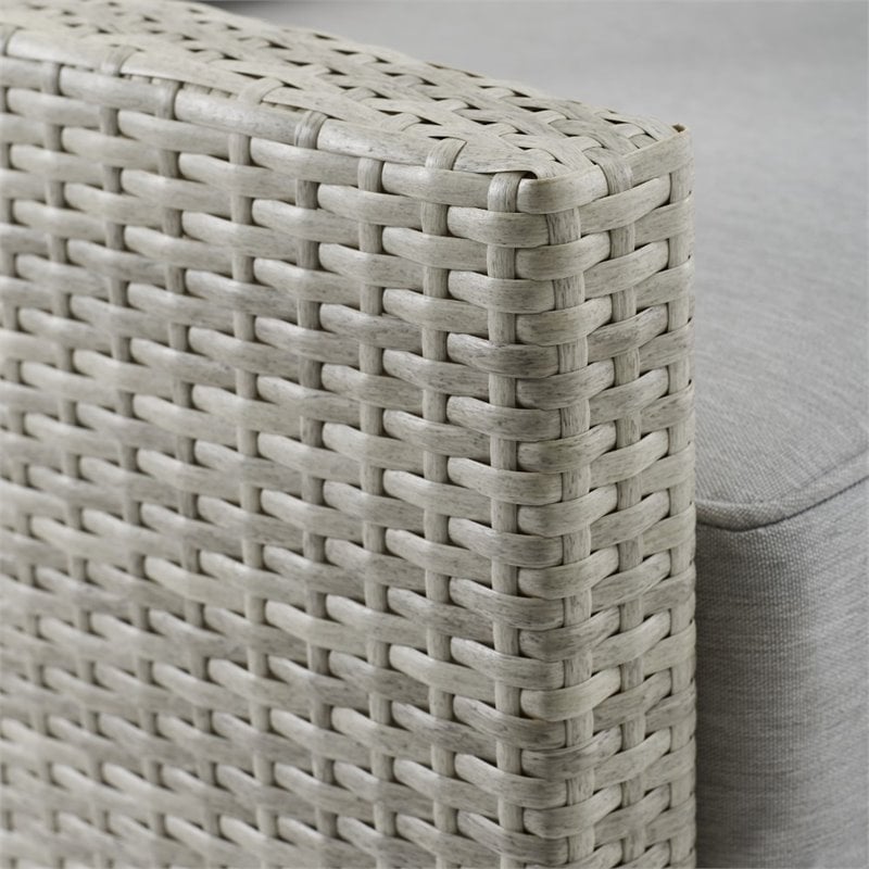 Crosley Furniture Capella Outdoor Wicker / Rattan 2 Piece Chair Set in Gray