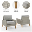 Crosley Furniture Capella Outdoor Wicker / Rattan 2 Piece Chair Set in Gray