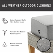 Crosley Furniture Capella Outdoor Wicker / Rattan 2 Piece Chair Set in Gray
