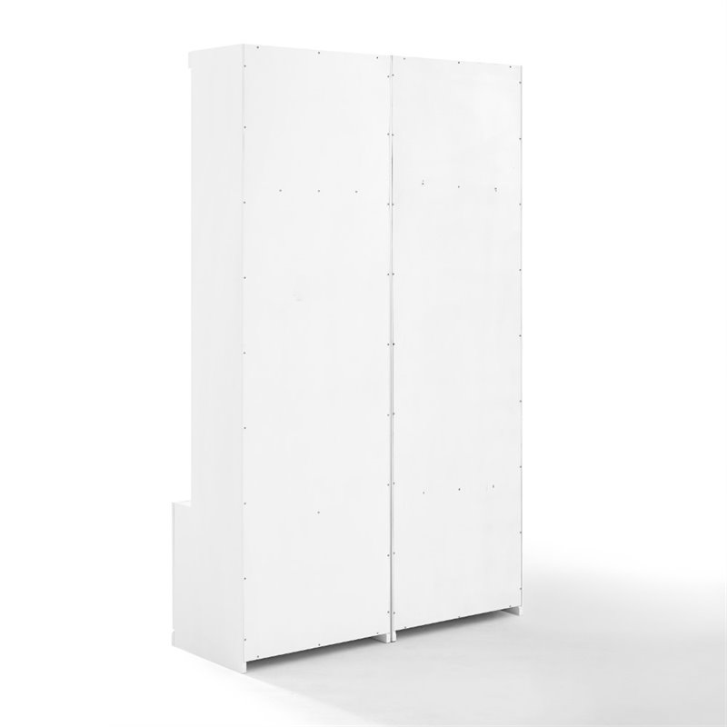 Crosley Furniture Harper 2 Piece Wood Particle Board Entryway Set in White