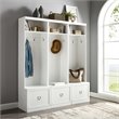 Crosley Furniture Harper 3 Piece MDF Wood Entryway Set in White