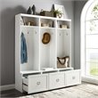 Crosley Furniture Harper 3 Piece MDF Wood Entryway Set in White